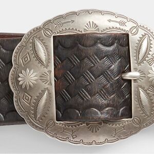 RRL Double RL Silver-tone Brass Concho Buckle